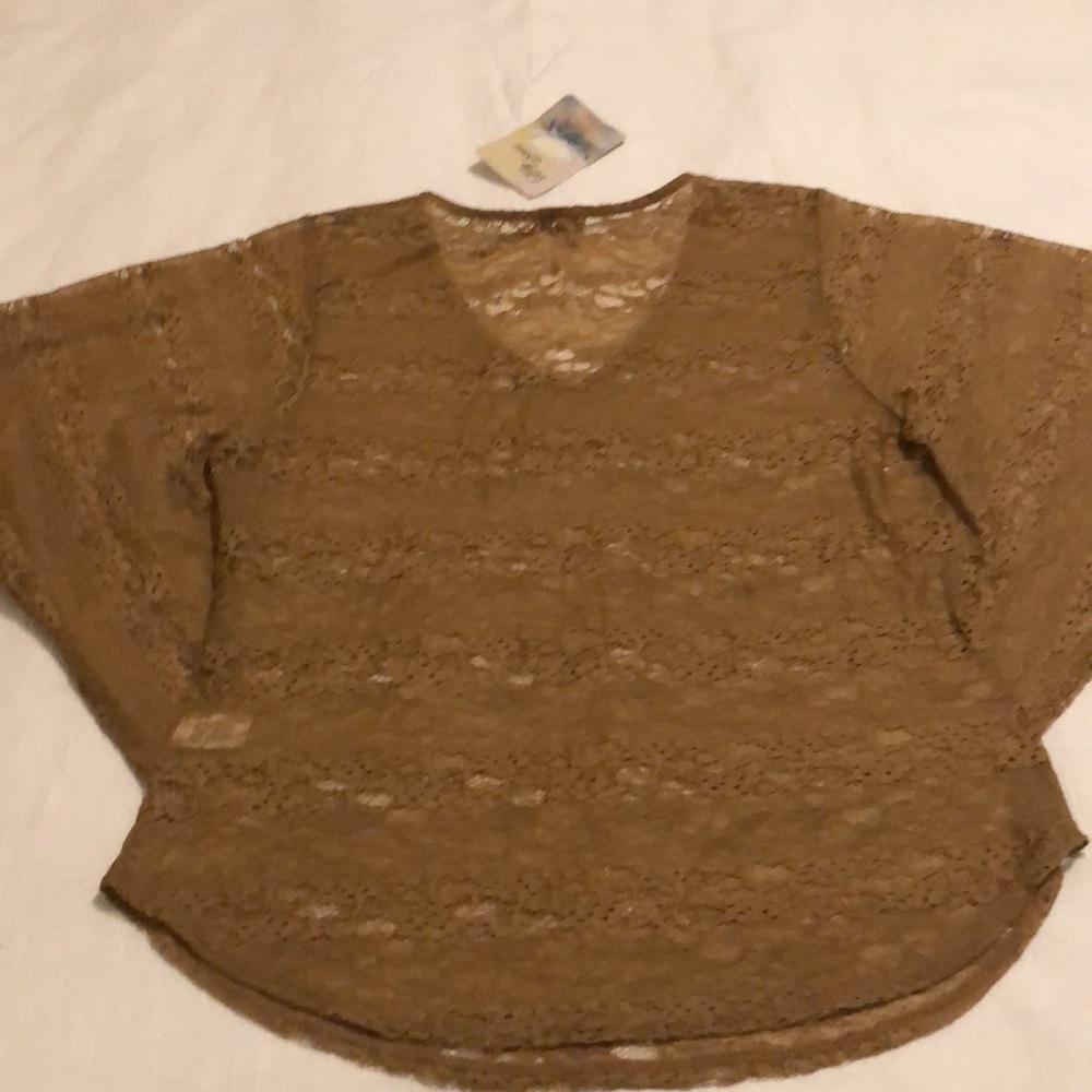 Lily Star  lace top size XL juniors color camel.